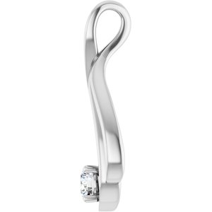 14K White Gold 1/4 CTW Lab-Grown Diamond Teardrop Pendant