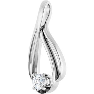 14K White Gold 1/4 CTW Lab-Grown Diamond Teardrop Pendant