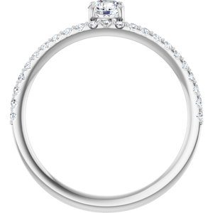 14K White Gold 1/2 CTW Natural Diamond Asymmetrical Stackable Ring