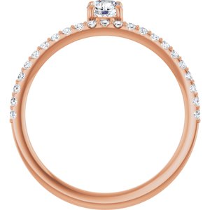 14K Rose Gold 1/2 CTW Natural Diamond Asymmetrical Stackable Ring