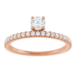 14K Rose Gold 1/2 CTW Natural Diamond Asymmetrical Stackable Ring