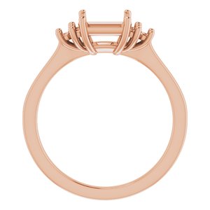 10K Rose Gold 5.5x5.5 mm Square Ring Mounting