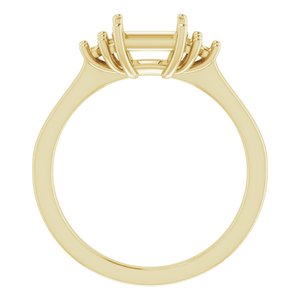18K Yellow Gold 5.5x5.5 mm Square Ring Mounting