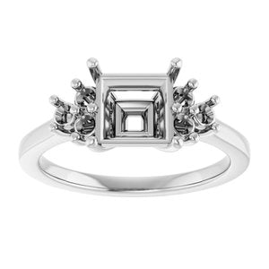 Platinum 6.5x6.5 mm Square Ring Mounting