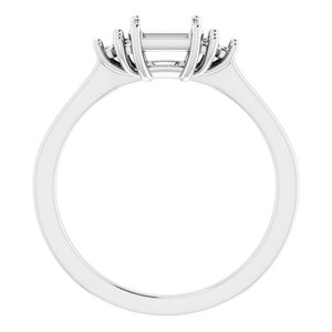 Platinum 4.5x4.5 mm Square Ring Mounting