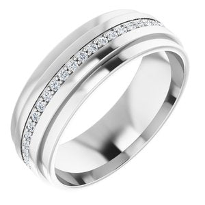14K White Gold 1/3 CTW Natural Diamond Eternity Band Size 9.5