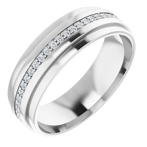 14K White Gold 3/8 CTW Natural Diamond Eternity Band Size 11.5