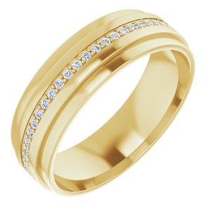 14K Yellow Gold 3/8 CTW Natural Diamond Eternity Band Size 11.5