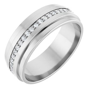 Platinum 1/3 CTW Natural Diamond Eternity Band Size 11