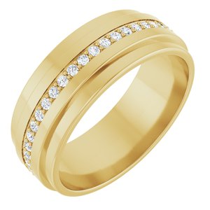 14K Yellow Gold 1/3 CTW Natural Diamond Eternity Band Size 7.5
