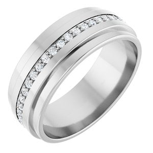 14K White Gold 1/3 CTW Natural Diamond Eternity Band Size 6