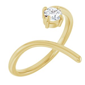 14K Yellow Gold 1/4 CTW Natural Diamond Negative Space Ring