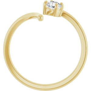 14K Yellow Gold 1/4 CTW Natural Diamond Negative Space Ring