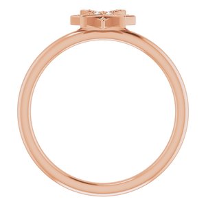 14K Rose Gold .04 CTW Natural Diamond Star Ring