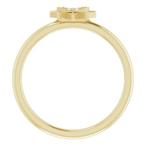 14K Yellow Gold .04 CTW Natural Diamond Star Ring
