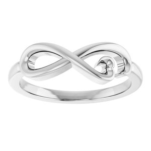 Infinity-Inspired Heart Ring