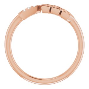 14K Rose Gold .03 CTW Natural Diamond Arrow Ring