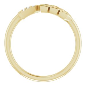 14K Yellow Gold .03 CTW Natural Diamond Arrow Ring