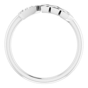14K White Gold .03 CTW Natural Diamond Arrow Ring