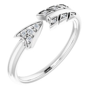 Platinum .03 CTW Natural Diamond Arrow Ring