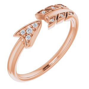 14K Rose Gold .03 CTW Natural Diamond Arrow Ring