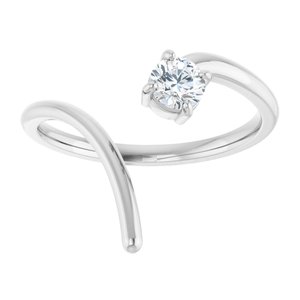 Platinum 1/4 CTW Natural Diamond Negative Space Ring
