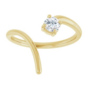 14K Yellow Gold 1/4 CTW Natural Diamond Negative Space Ring