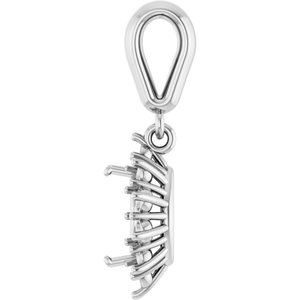 Sterling Silver 6x3.5 mm Marquise Pendant Mounting