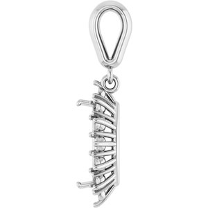 Platinum 9x4.5 mm Marquise Pendant Mounting
