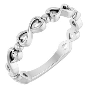 Infinity-Inspired Heart Ring