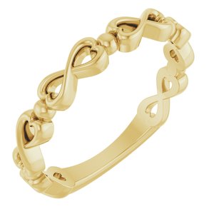 Infinity-Inspired Heart Ring