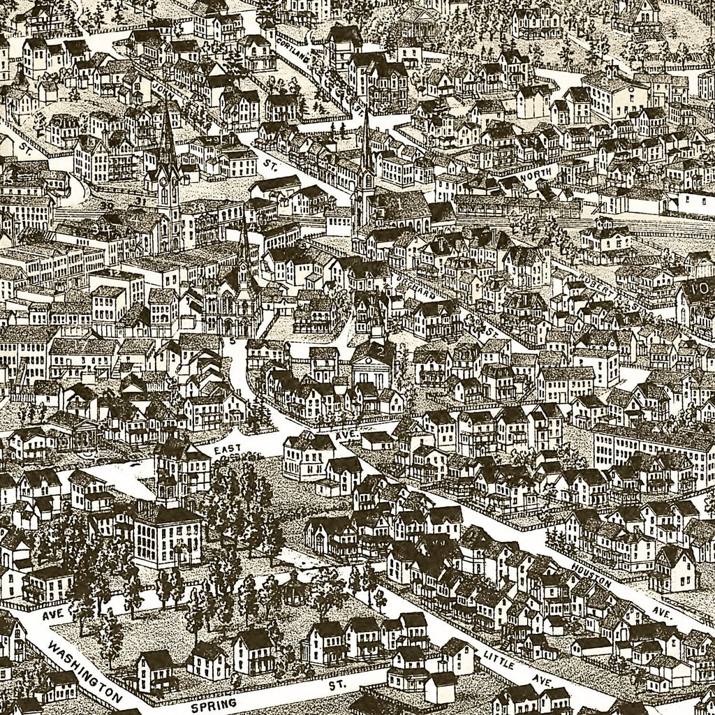 Vintage Map of Middletown, New York 1887