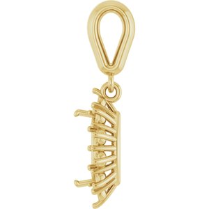 10K Yellow Gold 7x3.5 mm Marquise Pendant Mounting