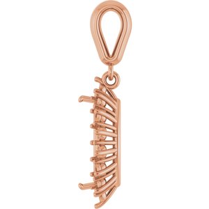 10K Rose Gold 10x5 mm Marquise Pendant Mounting