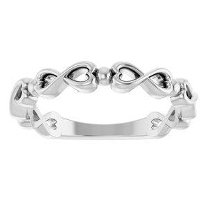 Infinity-Inspired Heart Ring