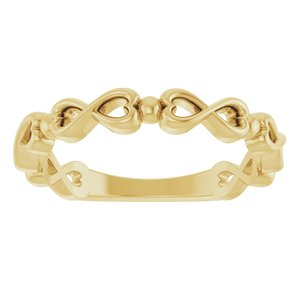 Infinity-Inspired Heart Ring