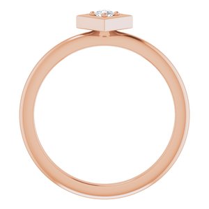 14K Rose Gold .06 CTW Natural Diamond Stackable Geometric Ring