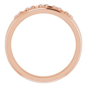 14K Rose Gold 1/8 CTW Natural Diamond Negative Space Ring