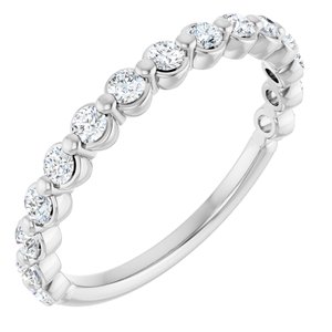 Platinum 3/8 CTW Natural Diamond Anniversary Band