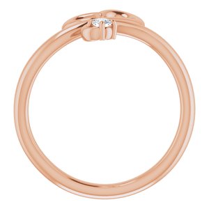 14K Rose Gold .06 CTW Natural Diamond Heart Ring