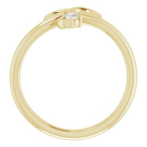 14K Yellow Gold .06 CTW Natural Diamond Heart Ring