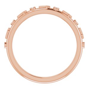 14K Rose Gold .03 CTW Natural Diamond Cross Ring