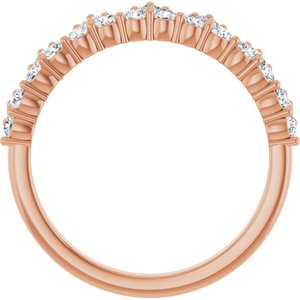 14K Rose Gold 5/8 CTW Lab-Grown Diamond Stackable Ring