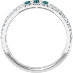 Platinum Natural Alexandrite & 1/4 CTW Natural Diamond Ring