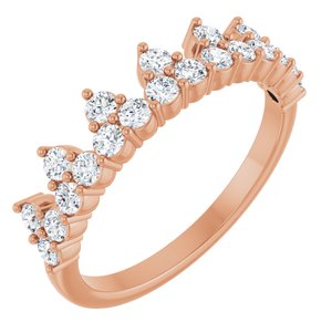 14K Rose Gold 5/8 CTW Lab-Grown Diamond Stackable Ring