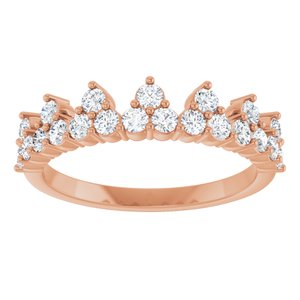 14K Rose Gold 5/8 CTW Lab-Grown Diamond Stackable Ring