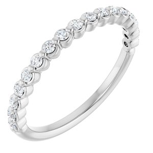 14K White Gold 1/4 CTW Natural Diamond Anniversary Band