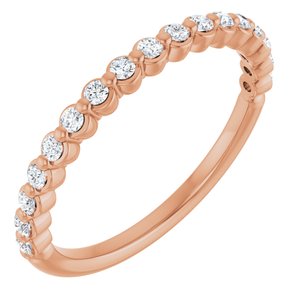 14K Rose Gold 1/4 CTW Natural Diamond Anniversary Band