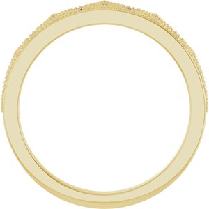 14K Yellow Gold 1/10 CTW Natural Diamond Crown Ring