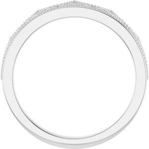Platinum 1/10 CTW Natural Diamond Crown Ring
